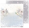Двусторонний лист бумаги FANTASY коллекция "Снежные объятия-2", размер 30*30см, 190 гр