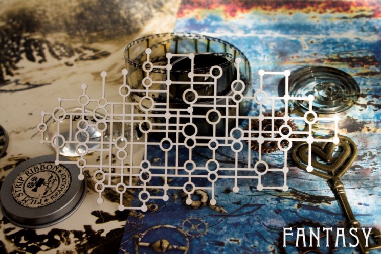 Чипборд Fantasy "Фоновый с кружочками 006", размер 7,4*13,6 см