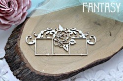 Чипборд Fantasy "Рамка с розами 606", размер 12*5,3 см