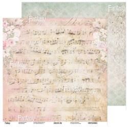 Двусторонний лист бумаги FANTASY коллекция "Симфония нежности -3", размер 30*30 см, 235 гр