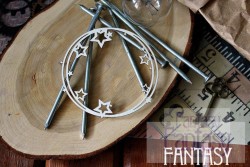 Чипборд Fantasy "Рамка со звездами", размер 8 см