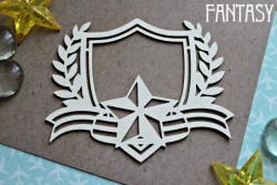 Чипборд Fantasy "Рамка со звездой 1155» размер 8,5*7,5 см