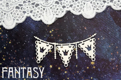 Чипборд Fantasy "Растяжка с флажками 1439" размер 8*3 см