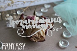 Чипборд Fantasy надпись "Трогательный момент 1042 " размер 9,5*4 см
