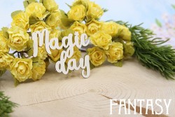 Чипборд Fantasy надпись "Magic day 1633" размер 5,5*6,5 см