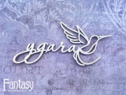 Чипборд Fantasy надпись "Удача 3011" размер 7,3*3,3 см