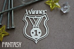 Чипборд Fantasy "Медаль в рамке 1072" размер 7,7*5,7 см