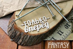 Чипборд Fantasy "Только вперед", размер 8*4 см