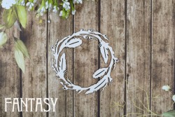 Чипборд Fantasy «Пасхальная рамка с пёрышками 2407» размер 7,9*7,8 см