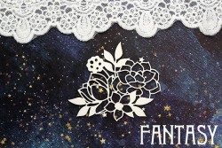 Чипборд Fantasy "Цветочная композиция 1448" размер 7,5*6,7 см