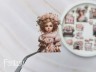 Тканевые высечки Fantasy  "Шарман 70", на картоне 1 мм, в наборе 21 шт