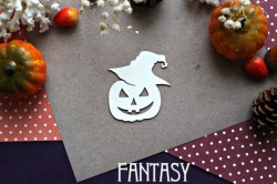 Чипборд Fantasy "Тыква в шляпе 874" размер 5,7*6,2 см