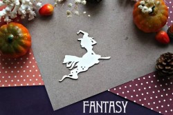 Чипборд Fantasy "Ведьма на метле 877 " размер 8,5*5,8 см