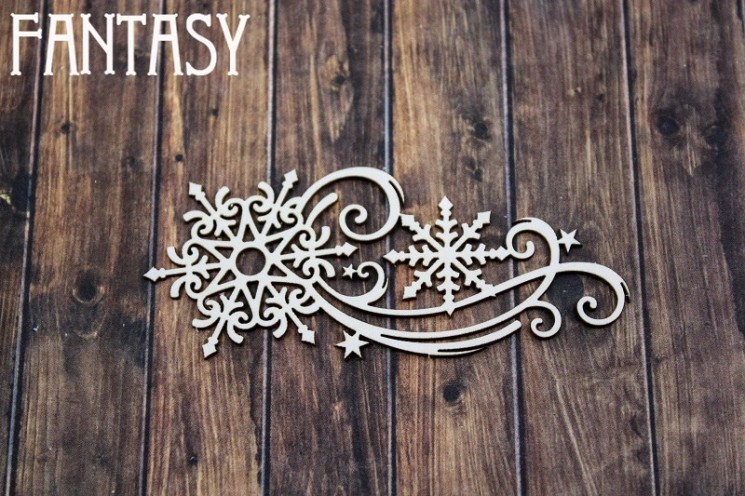 Чипборд Fantasy «Снежный завиток 2220» размер 7,5* 5,8 см