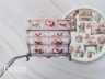 Тканевые высечки Fantasy  "Шарман 74", на картоне 1 мм, в наборе 24 шт