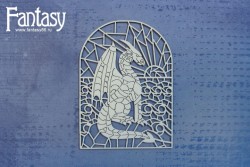 Чипборд Fantasy «Витраж дракон 3304» размер 6,8*9,4 см