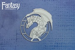 Чипборд Fantasy «Дракон в рамке 3302» размер 6,5*7,7 см