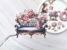 Тканевые высечки Fantasy на картоне 1 мм "Шарман 69", в наборе 19 шт