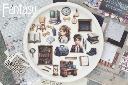 Высечки на картоне Fantasy "Школьные истории -13", картон 1 мм