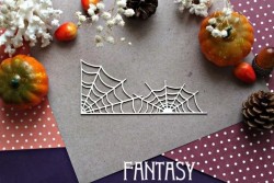 Чипборд Fantasy "Паутинки углом 914" размер 12,1*5,5 см