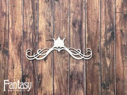 Чипборд Fantasy «Завиток с короной 2556» размер 8,5*3,1 см