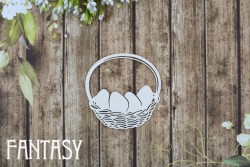 Чипборд Fantasy «Корзинка с яйцами 2403» размер 6,5*6,6 см