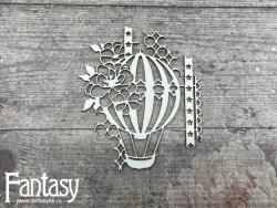 Чипборд Fantasy «Воздушный шар с цветами 3211» размер 7,5*8,9 см