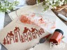 Трафарет Fantasy "Домики", толщина пластика 0,5 мм,  размер 10,5*20 см