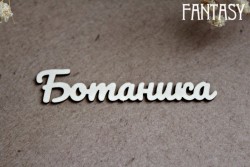 Чипборд Fantasy надпись "Ботаника 1276 " размер 6,5*1,4 см