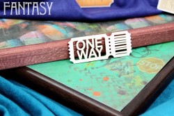Чипборд Fantasy "Билет ONE WAY 2043" размер 2,2*5,7см