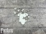 Чипборд Fantasy «Мамино счастье (Боди с цветочком 3225)» размер 7*7,2 см