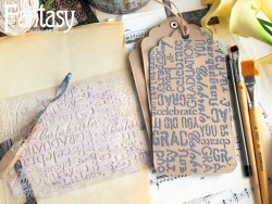 Трафарет Fantasy "Шрифт", толщина пластика 0,5 мм, размер 21*15 см