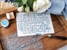 Трафарет Fantasy "Шрифт", толщина пластика 0,5 мм, размер 21*15 см