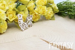 Чипборд Fantasy "Птица в стиле гжель 1524" размер 4,2*3 см