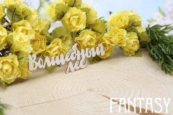 Чипборд Fantasy надпись "Волшебный лес 1643" размер 8,6*2,6 см