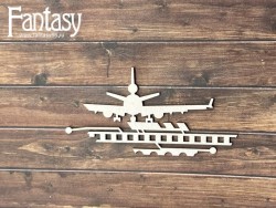 Чипборд Fantasy "Самолет 2670", размер 4*8 см