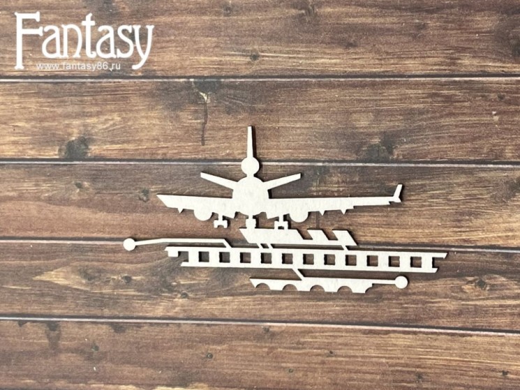 Чипборд Fantasy "Самолет 2670", размер 4*8 см