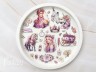 Тканевые высечки на картоне Fantasy "Сказка - 4", толщина картона 1 мм, 25 шт в наборе
