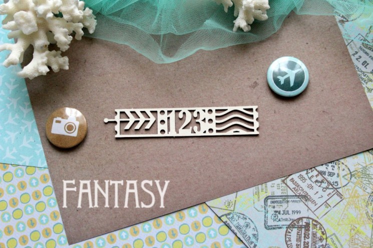 Чипборд Fantasy "Путешествие 821 " размер 9,5*1,8 см