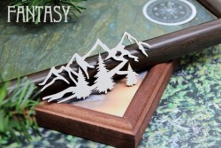 Чипборд Fantasy "Лесной пейзаж 2060" размер 7,2*3,3 см