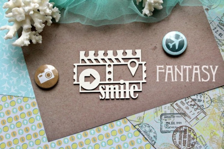 Чипборд Fantasy "Путешествие 828 " размер 7,7*5,2 см