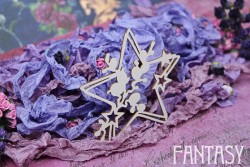 Чипборд Fantasy "Звезда с веткой огнецвета 1964" размер 8*7,5 см