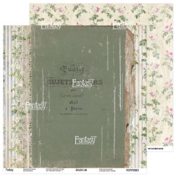 Двусторонний лист бумаги FANTASY коллекция "Винтажная рапсодия - 3", размер 30*30 см, 190 гр