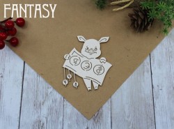 Чипборд Fantasy "Свинка 645" размер 5.5*6 см