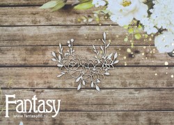 Чипборд Fantasy "Букет цветов с листочками 1007" размер 9,2*9,4 см