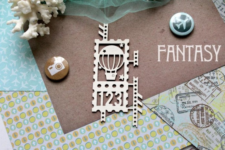 Чипборд Fantasy "Путешествие 852 " размер 11,2*5,2