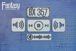 Чипборд Fantasy «Музыкальный набор 3148» размер от 1,4*5 см до 2,5*5,2 см