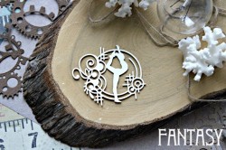 Чипборд Fantasy "Гимнастка 673" размер 6,8*5,5  см