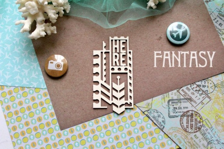 Чипборд Fantasy "Путешествие 855" размер 8,7*4,5 см