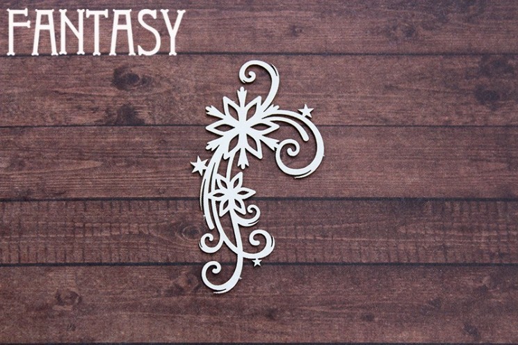 Чипборд Fantasy «Завиток снежный 2320» размер 6,8*3,7см
